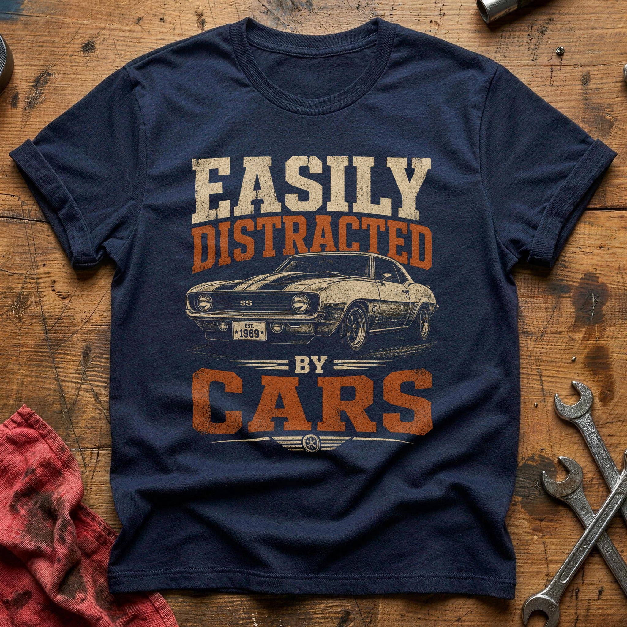 Distracted by Classics T-Shirt - Navy