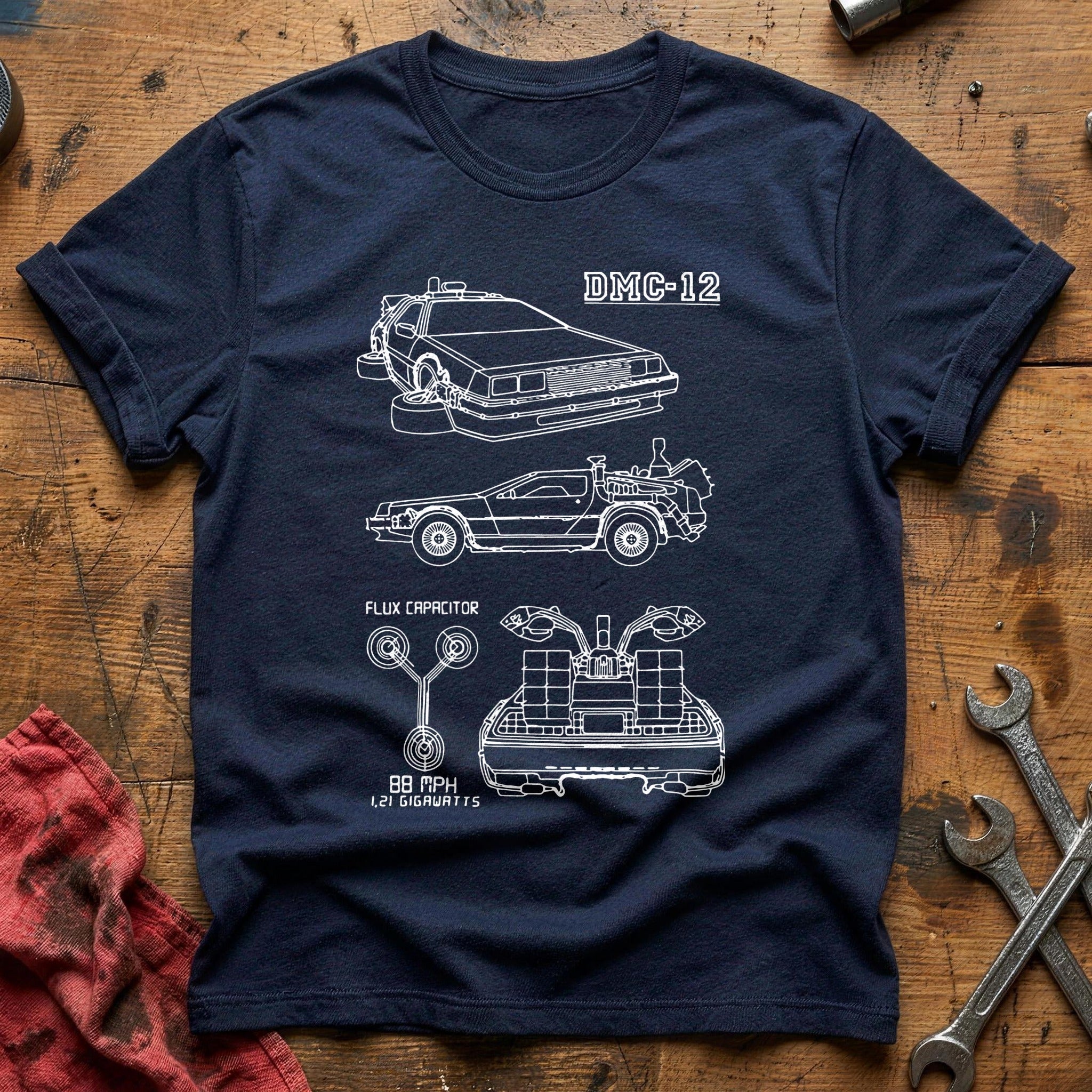 DMC flux capacitor T-Shirt - Navy