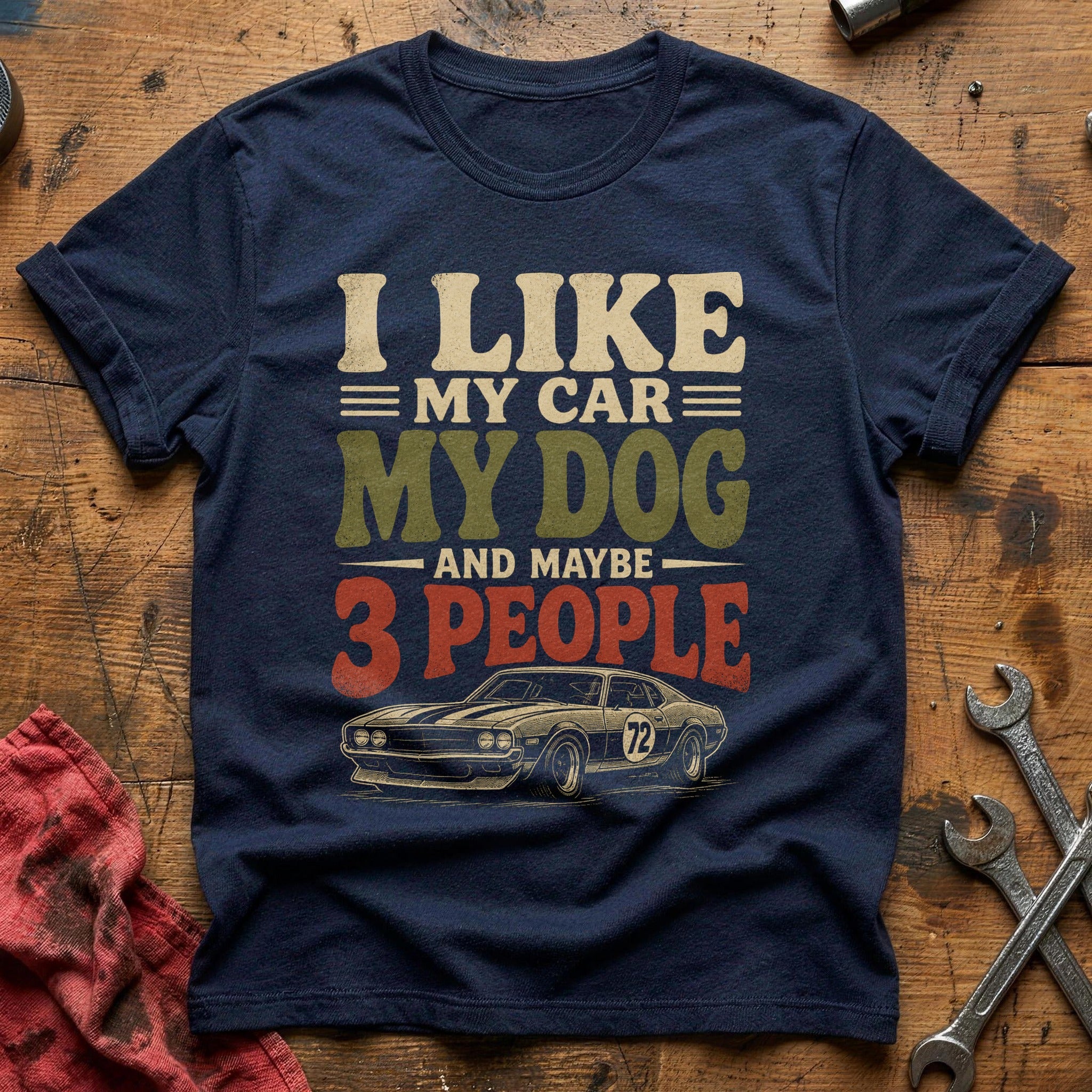 Dog & Selective People T-Shirt - Navy