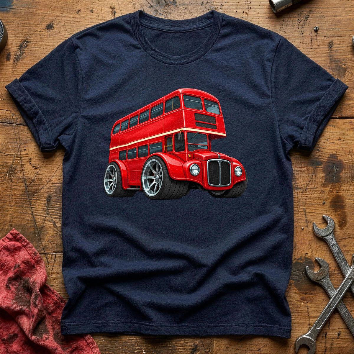 Double Decker Bus 27 T-Shirt - Navy