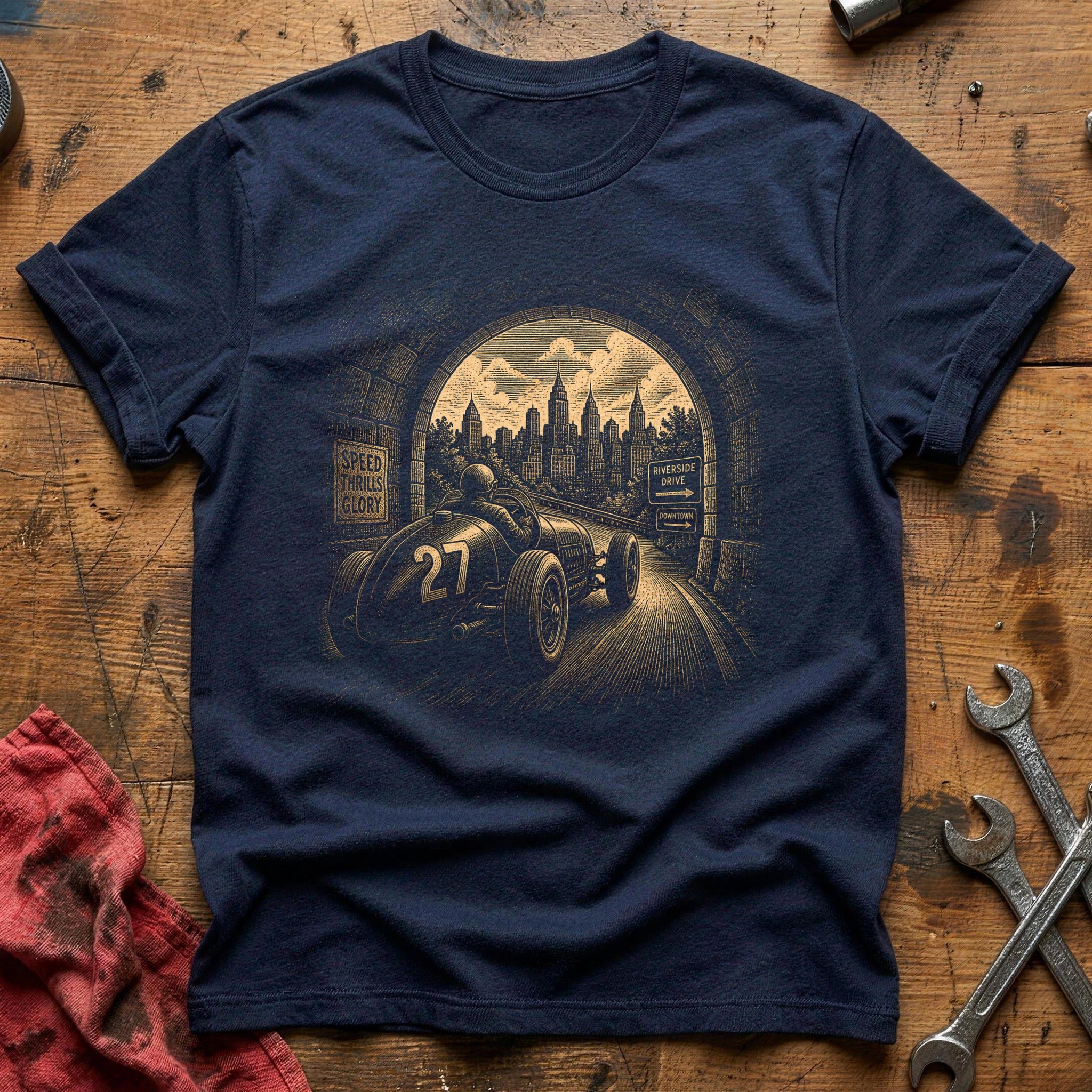 Downtown Glory Run T-Shirt - Navy