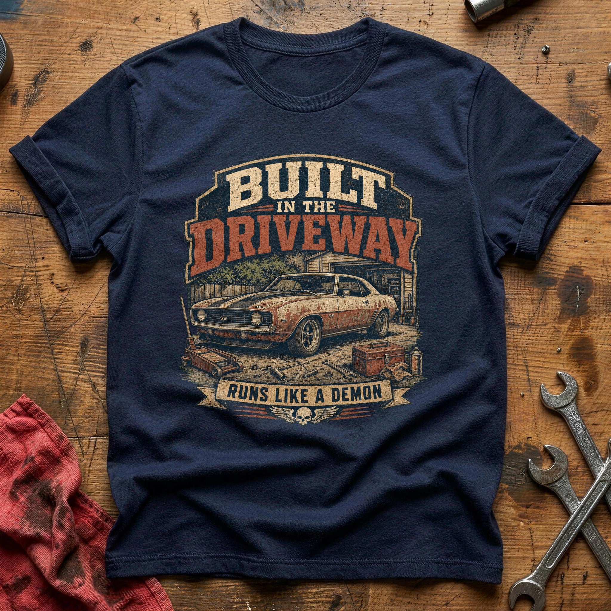 Driveway Demon T-Shirt - Navy