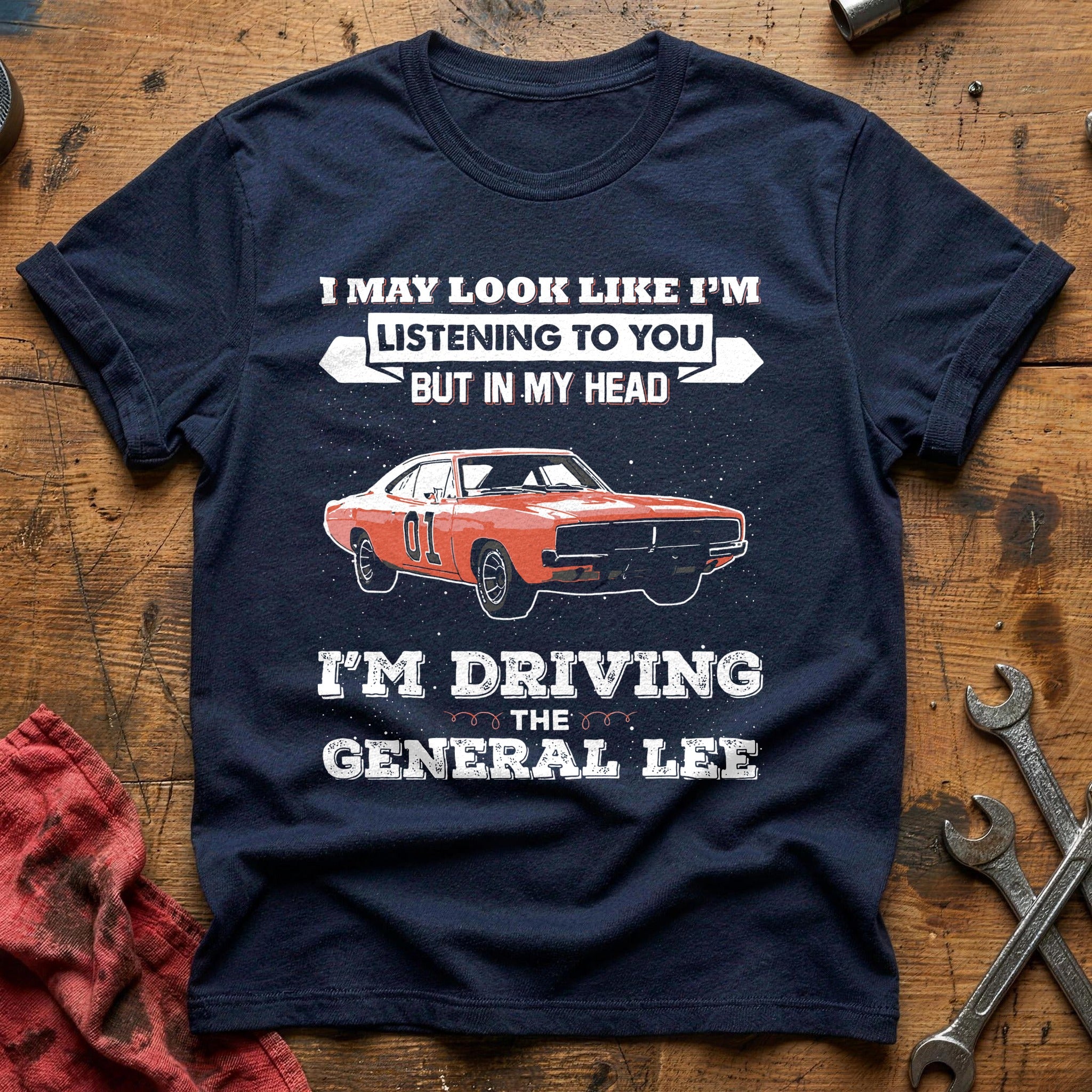 Driving general lee T-Shirt - Navy