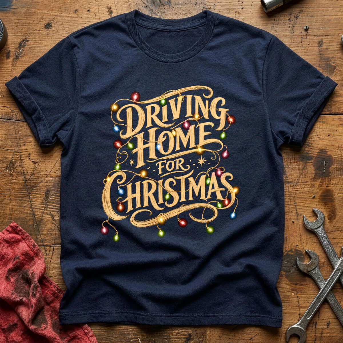 Driving Home For Christmas 10 T-Shirt - Navy