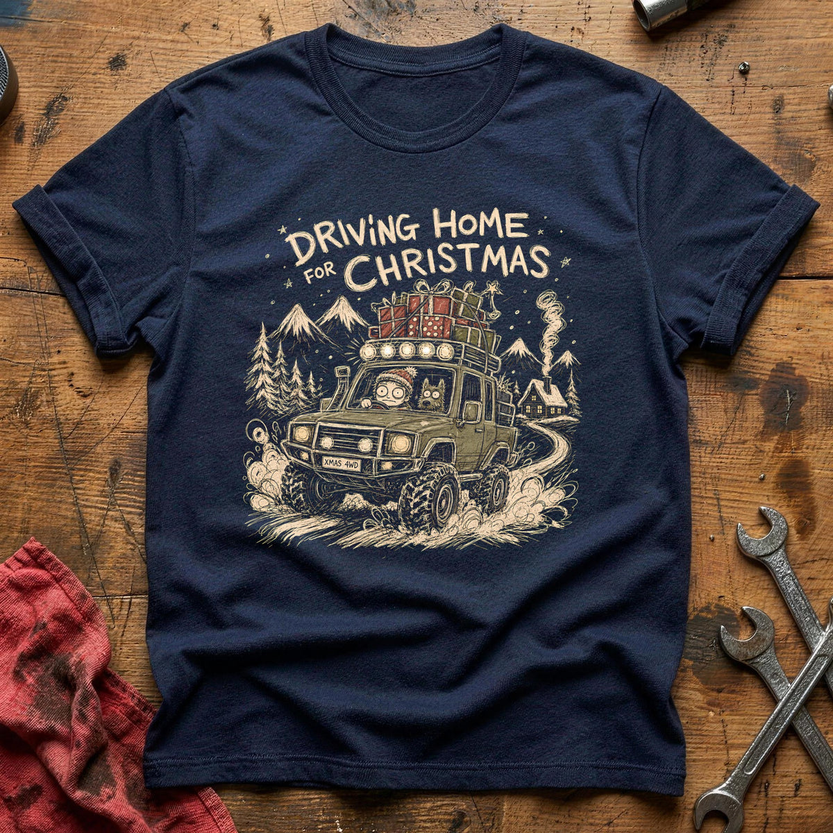 Driving Home For Christmas 12 T-Shirt - Navy