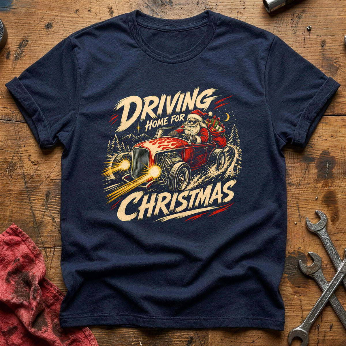 Driving Home For Christmas 13 T-Shirt - Navy