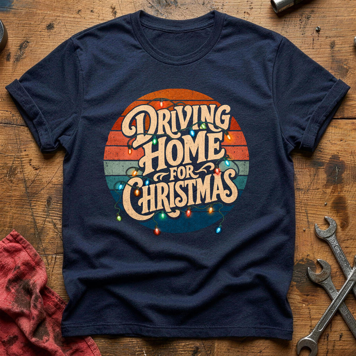 Driving Home For Christmas 17 T-Shirt - Navy