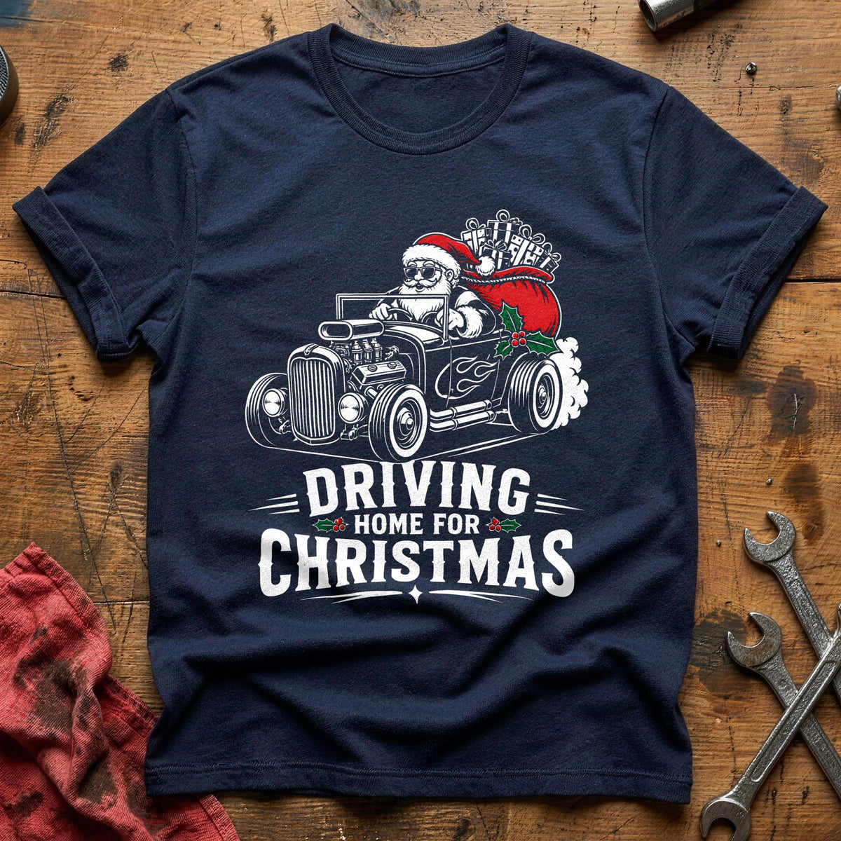 Driving Home For Christmas 3 T-Shirt - Navy