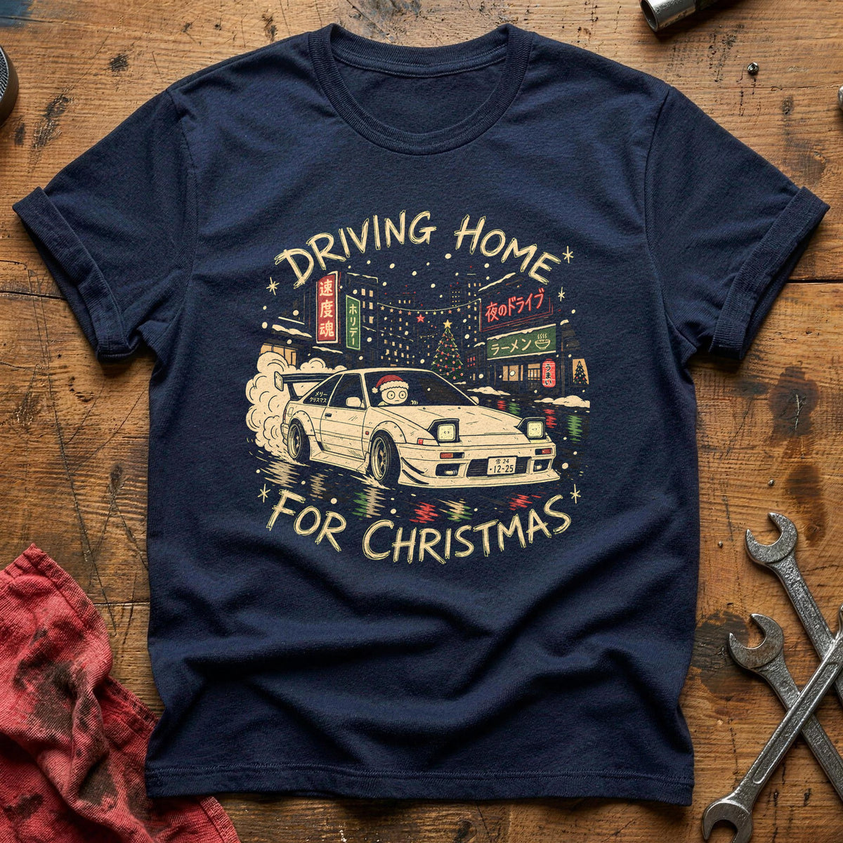 Driving Home For Christmas 5 T-Shirt - Navy