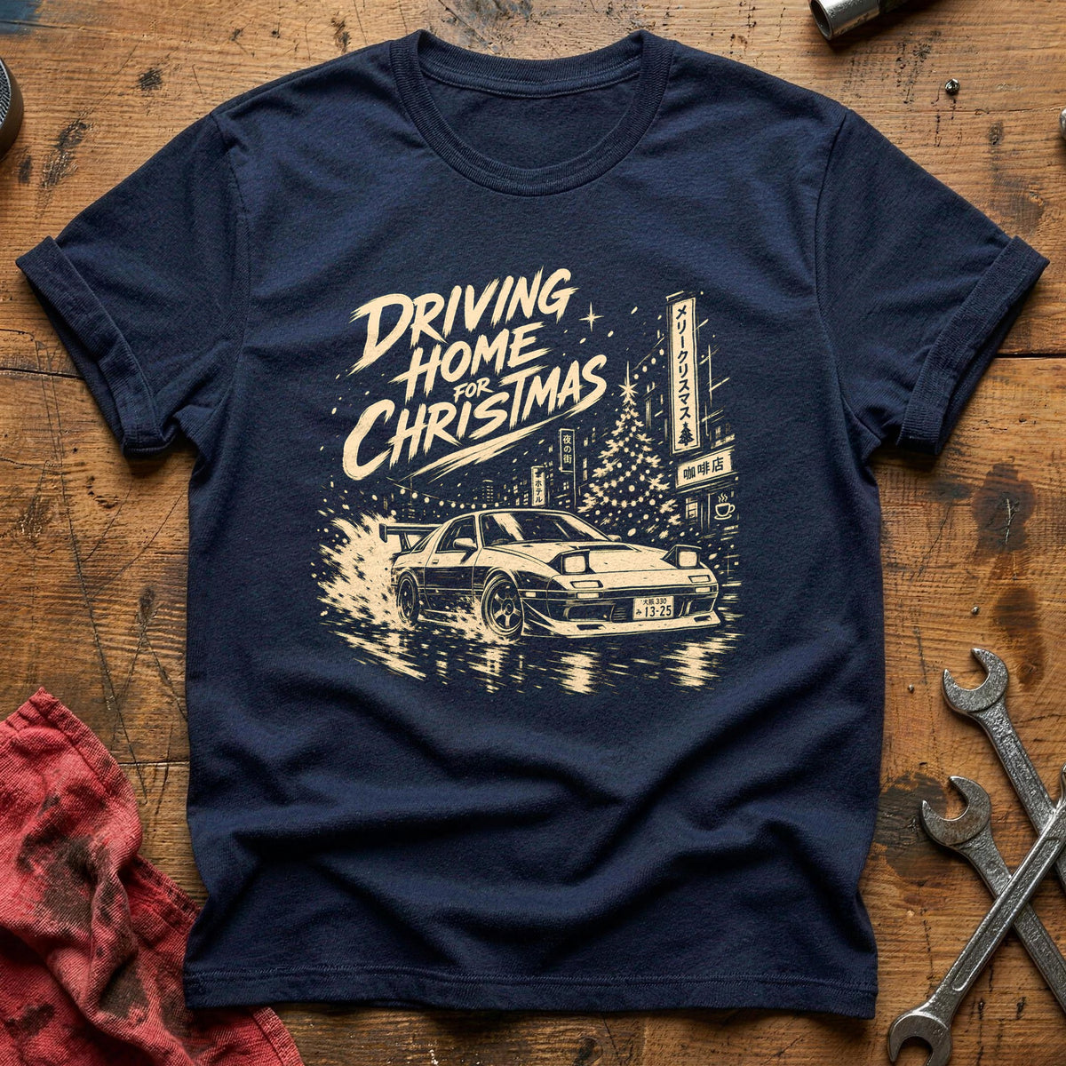 Driving Home For Christmas 6 T-Shirt - Navy