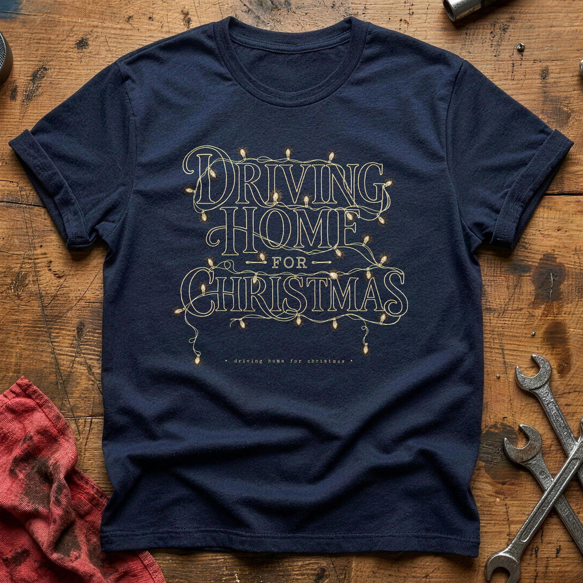 Driving Home For Christmas 7 T-Shirt - Navy