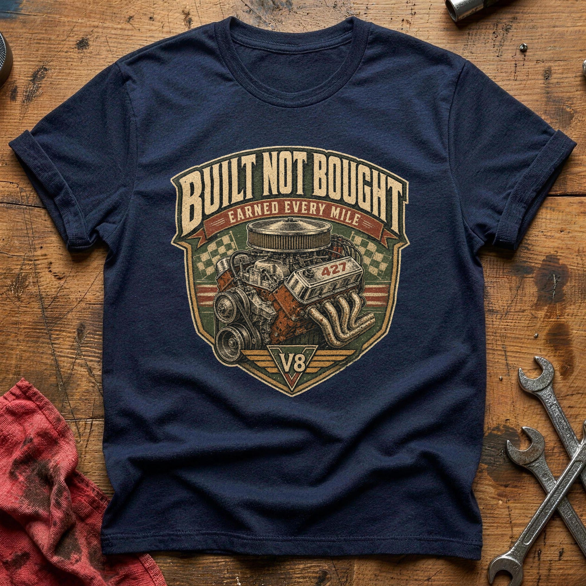 Earned Every Mile T-Shirt - Navy