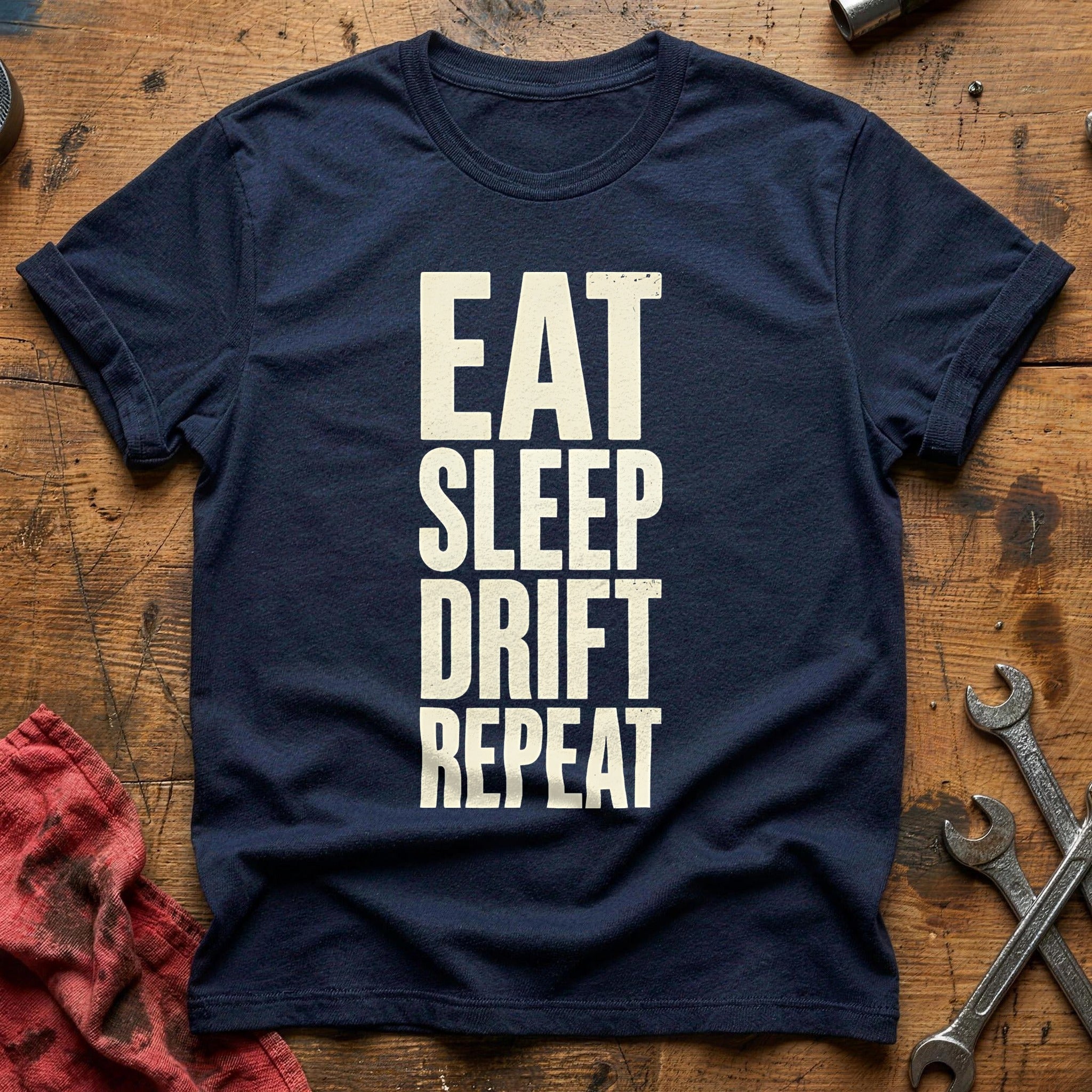 Eat Sleep Drift Repeat 71 T-Shirt - Navy