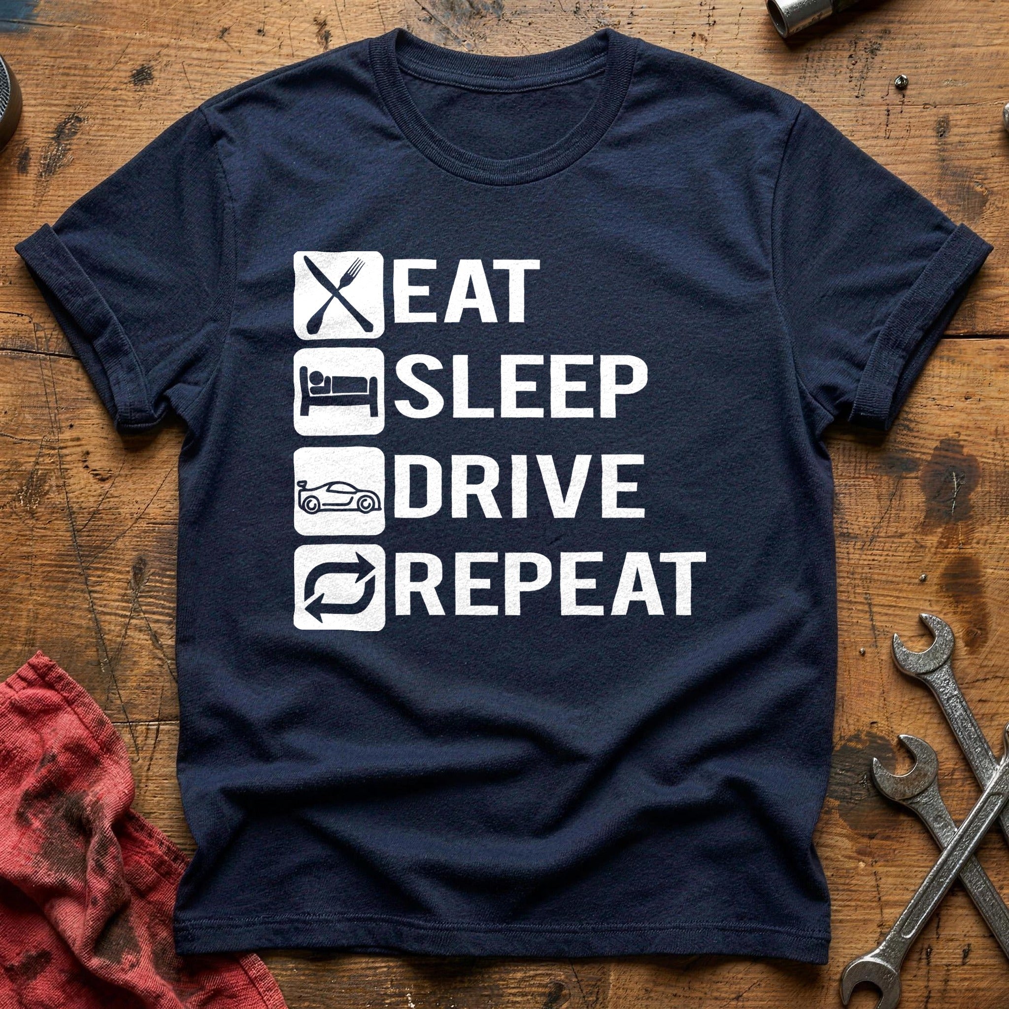 Eat sleep drive T-Shirt - Navy