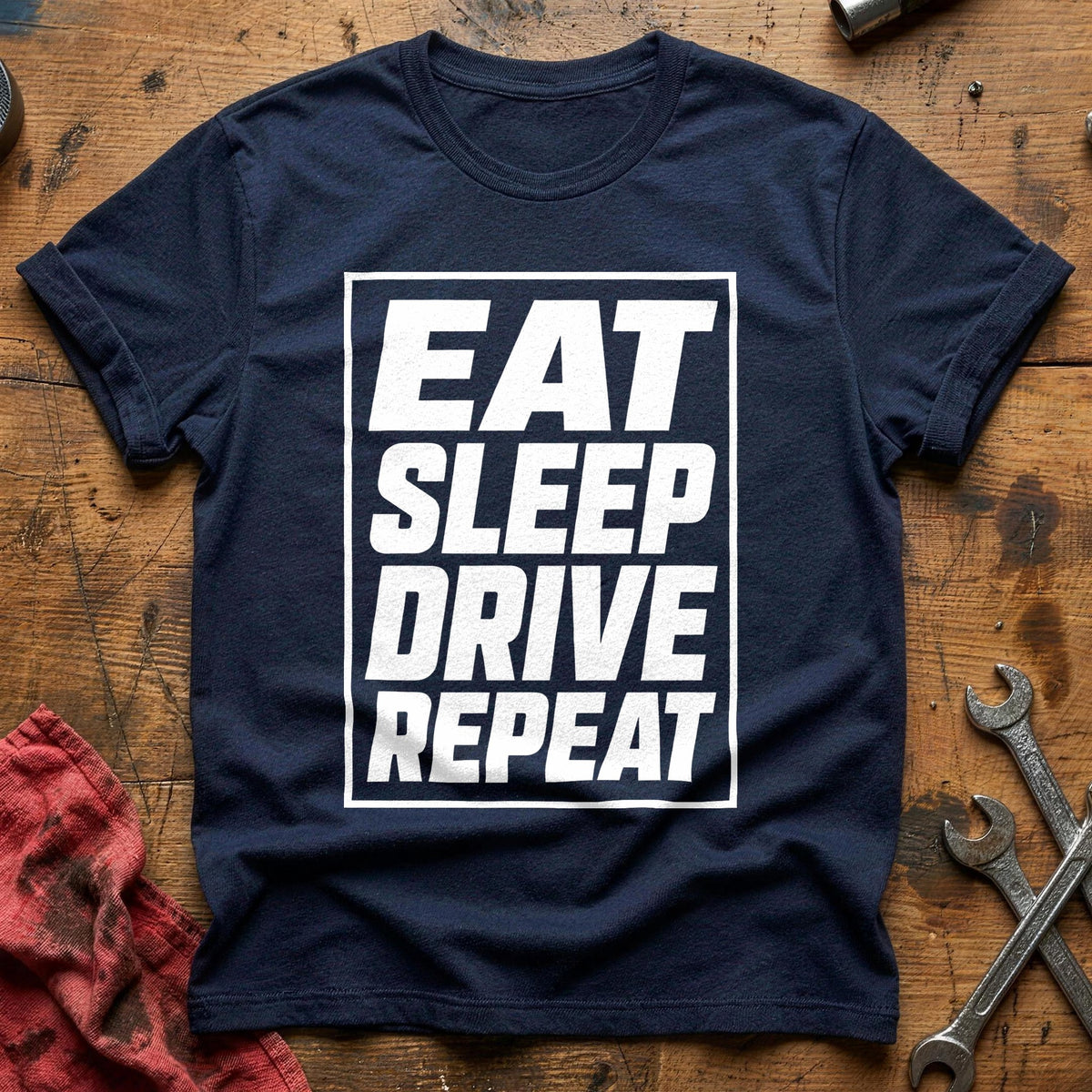 Eat Sleep Drive Repeat 93 T-Shirt - Navy