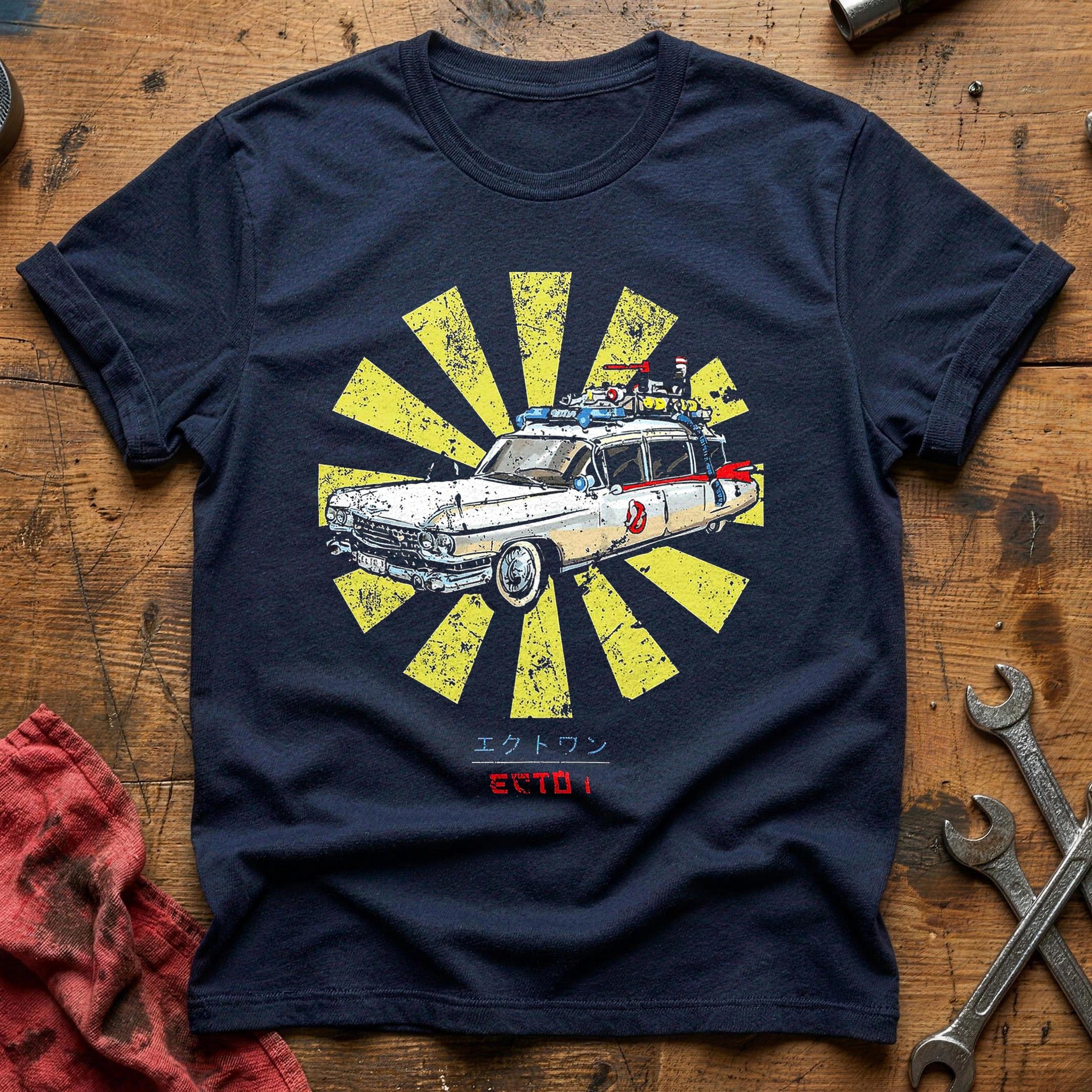Ecto 1 retro ghosts T-Shirt - Navy