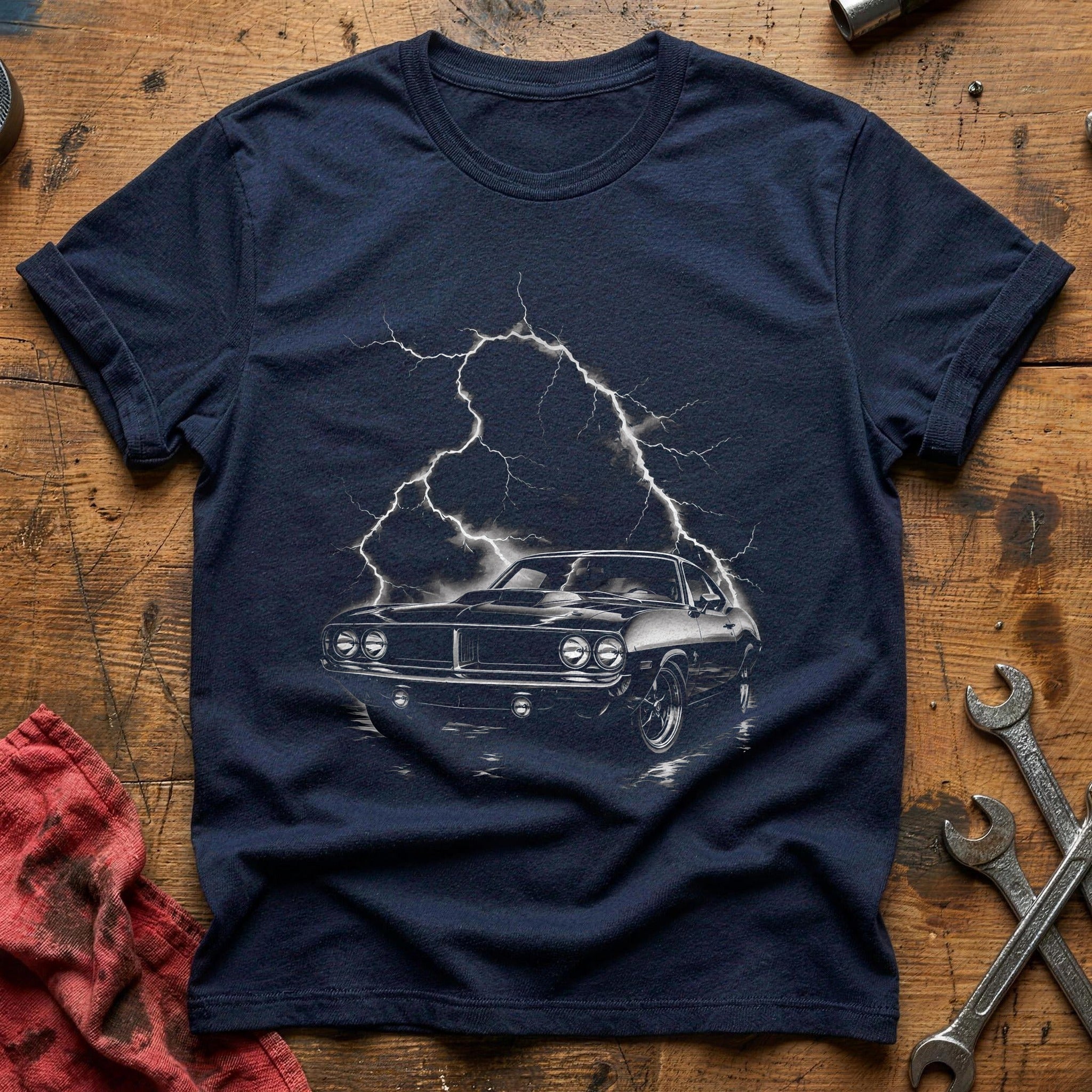 Electric Muscle Car T-Shirt - Navy