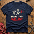 Engine Heartbeat 98 T-Shirt - Navy