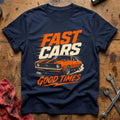 Fast Cars Good Times T-Shirt - Navy