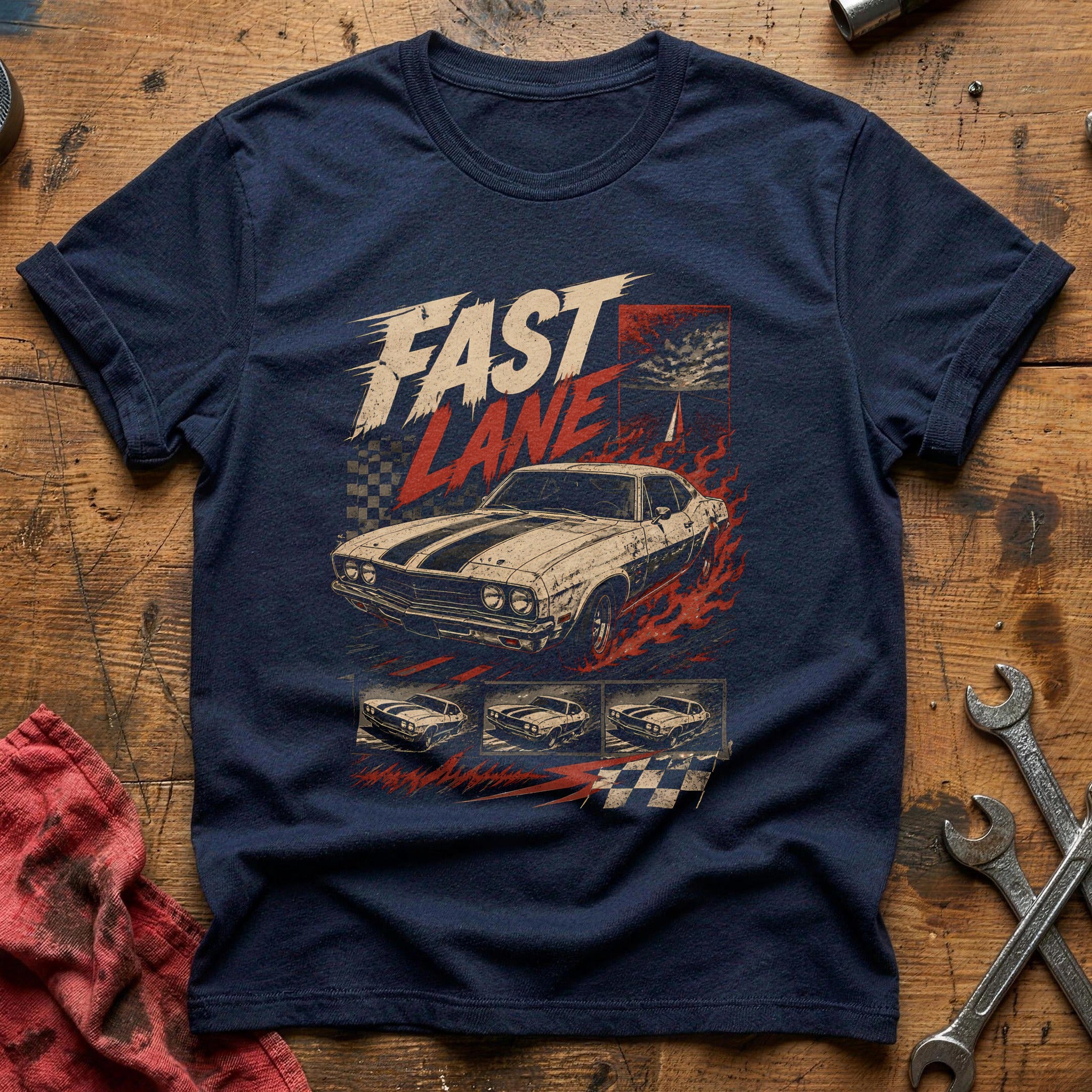 Fast Lane Legend T-Shirt - Navy