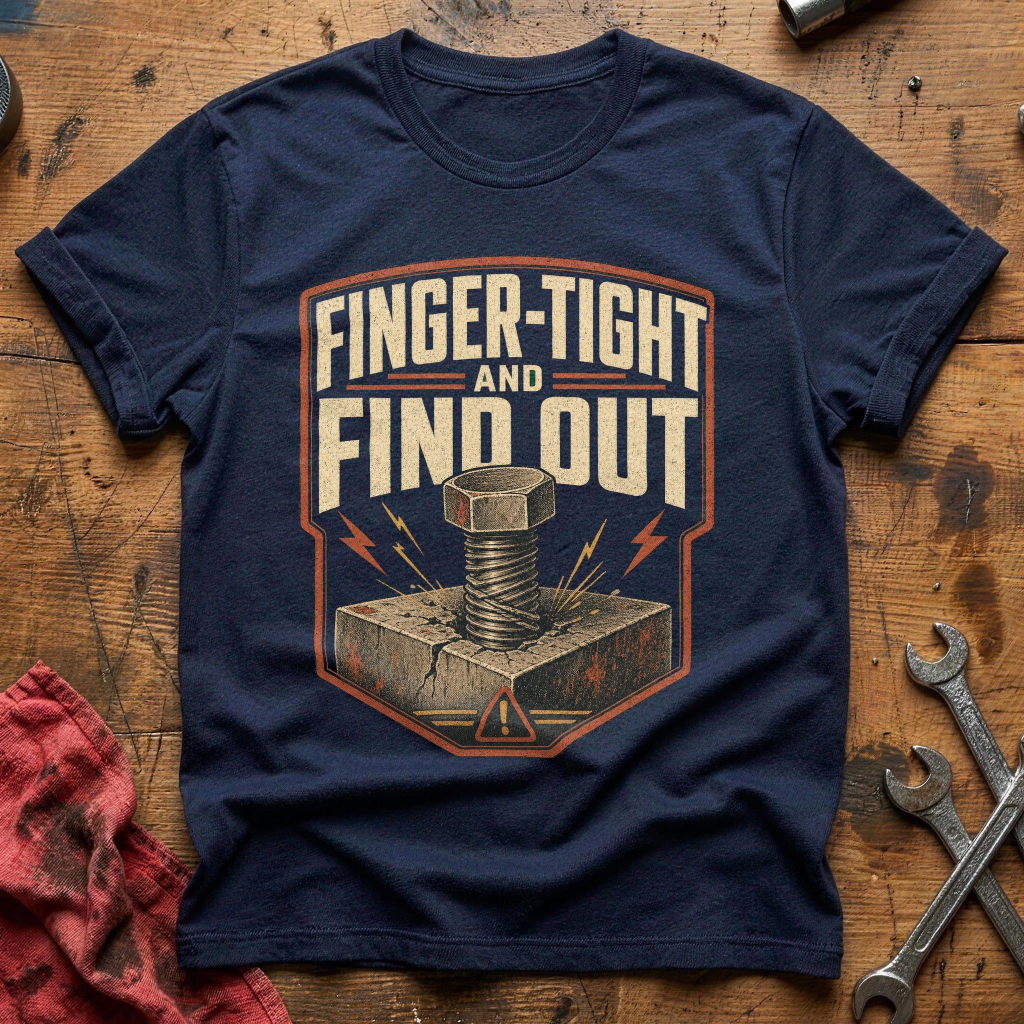 Finger Tight and Find Out T-Shirt - Navy