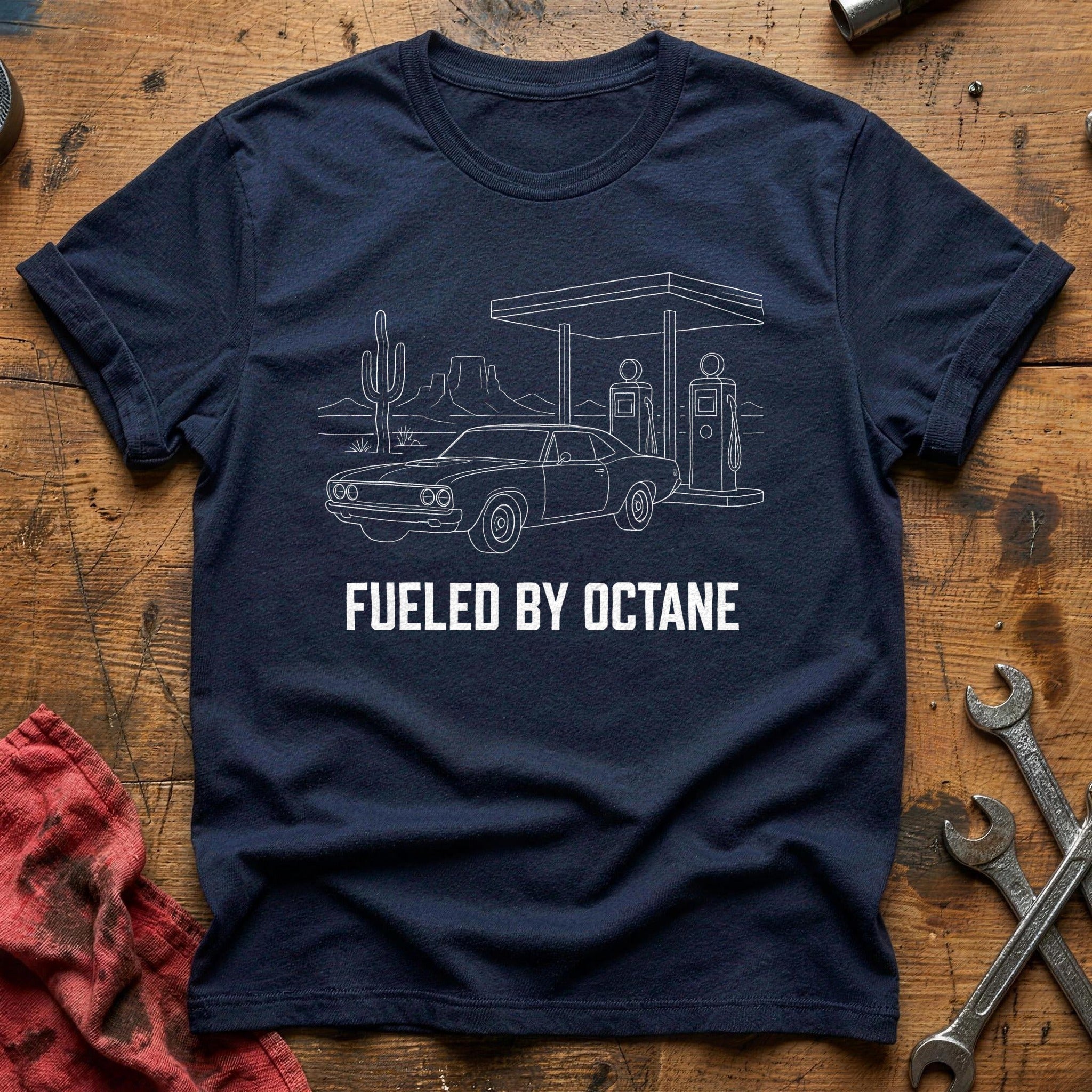 Fueled By Octane 72 T-Shirt - Navy