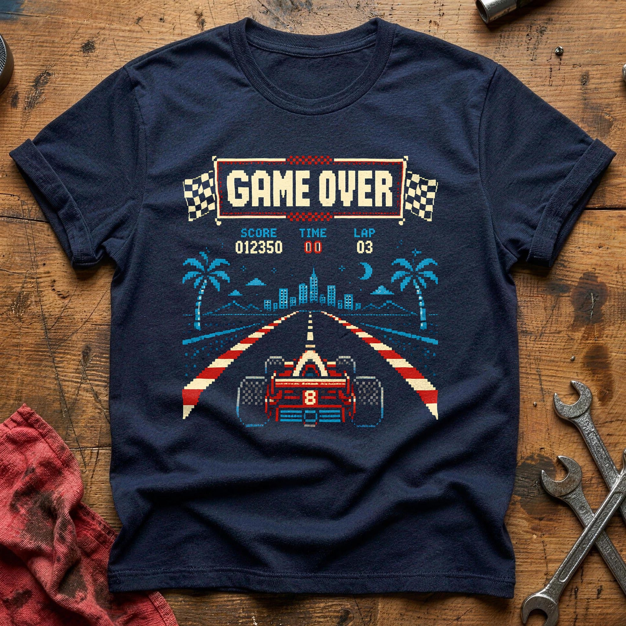 Game Over Arcade T-Shirt - Navy