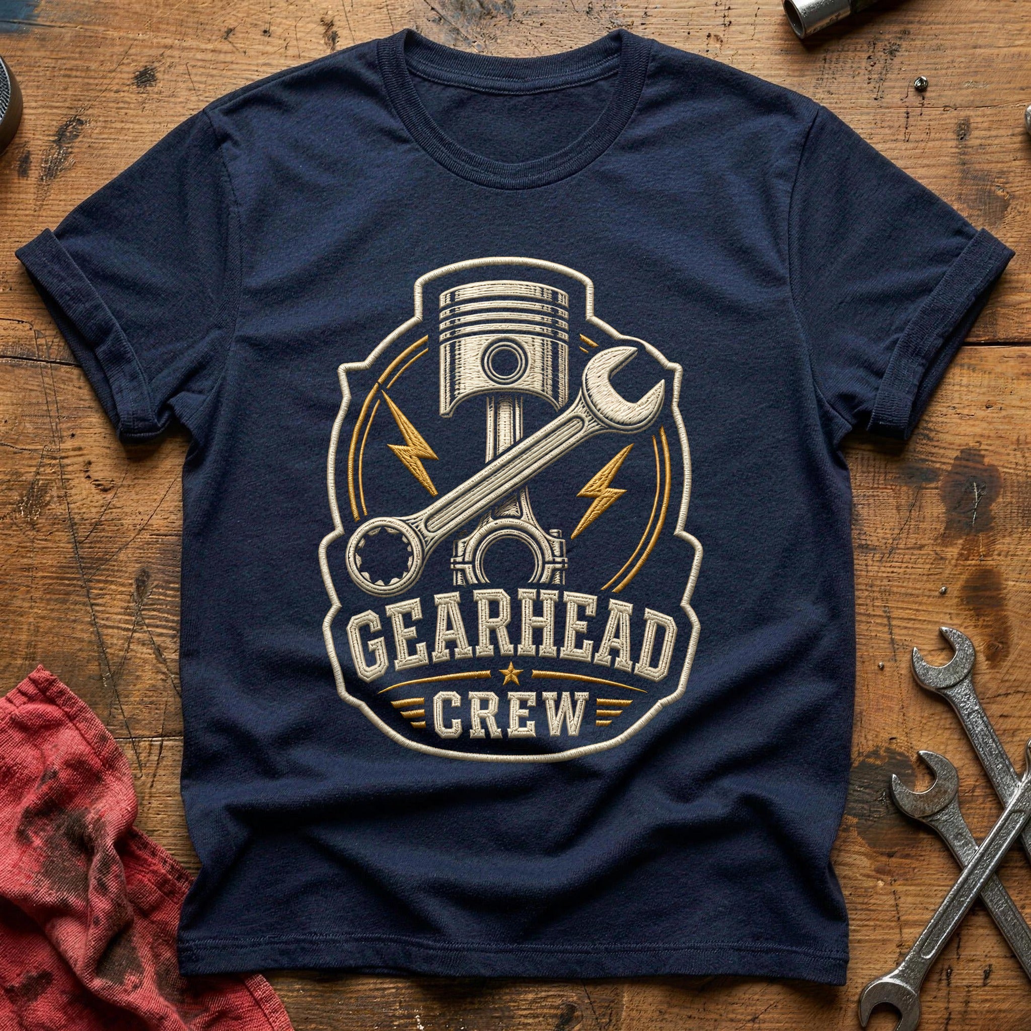 Gearhead Crew T-Shirt - Navy
