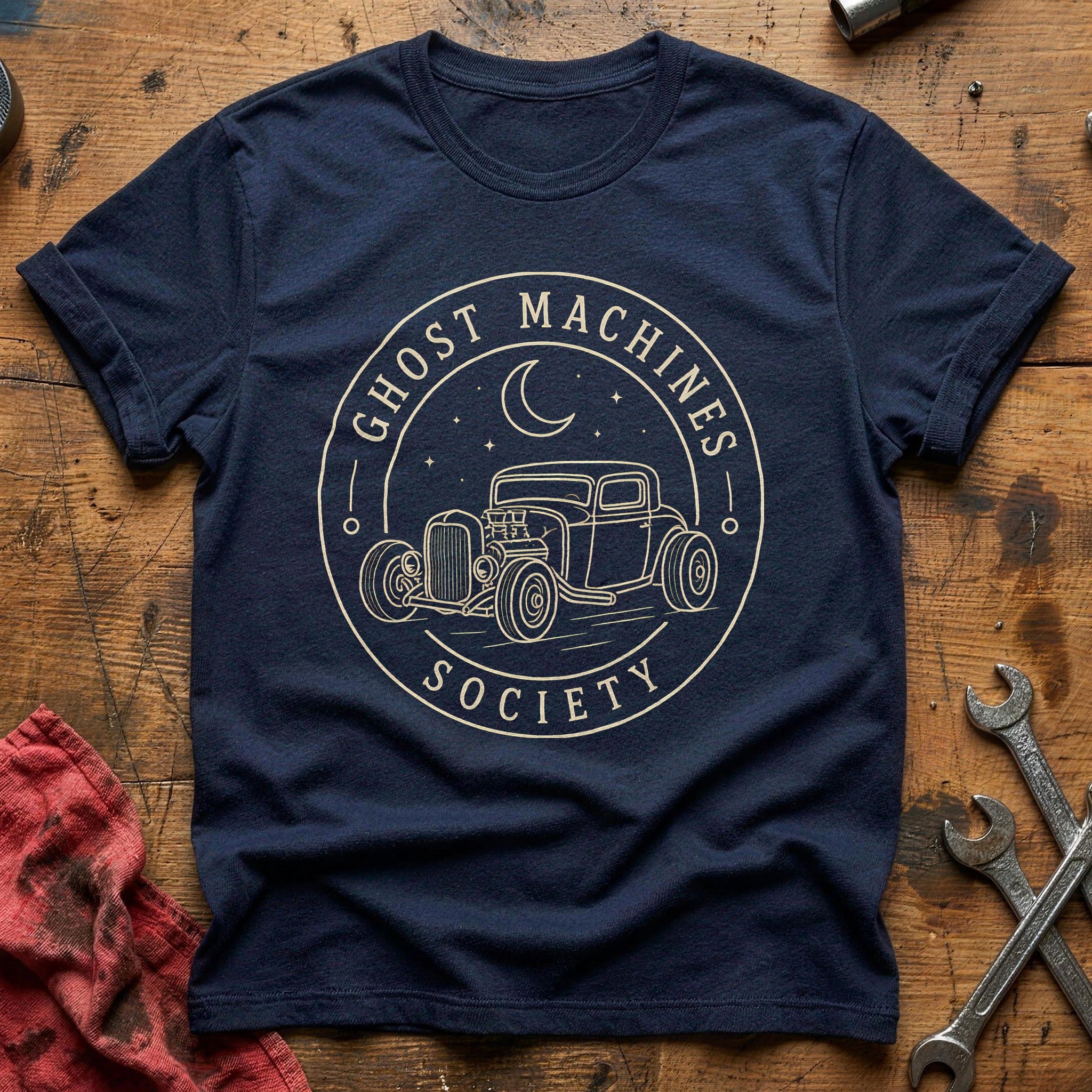 Ghost Machines Crest 35 T-Shirt - Navy