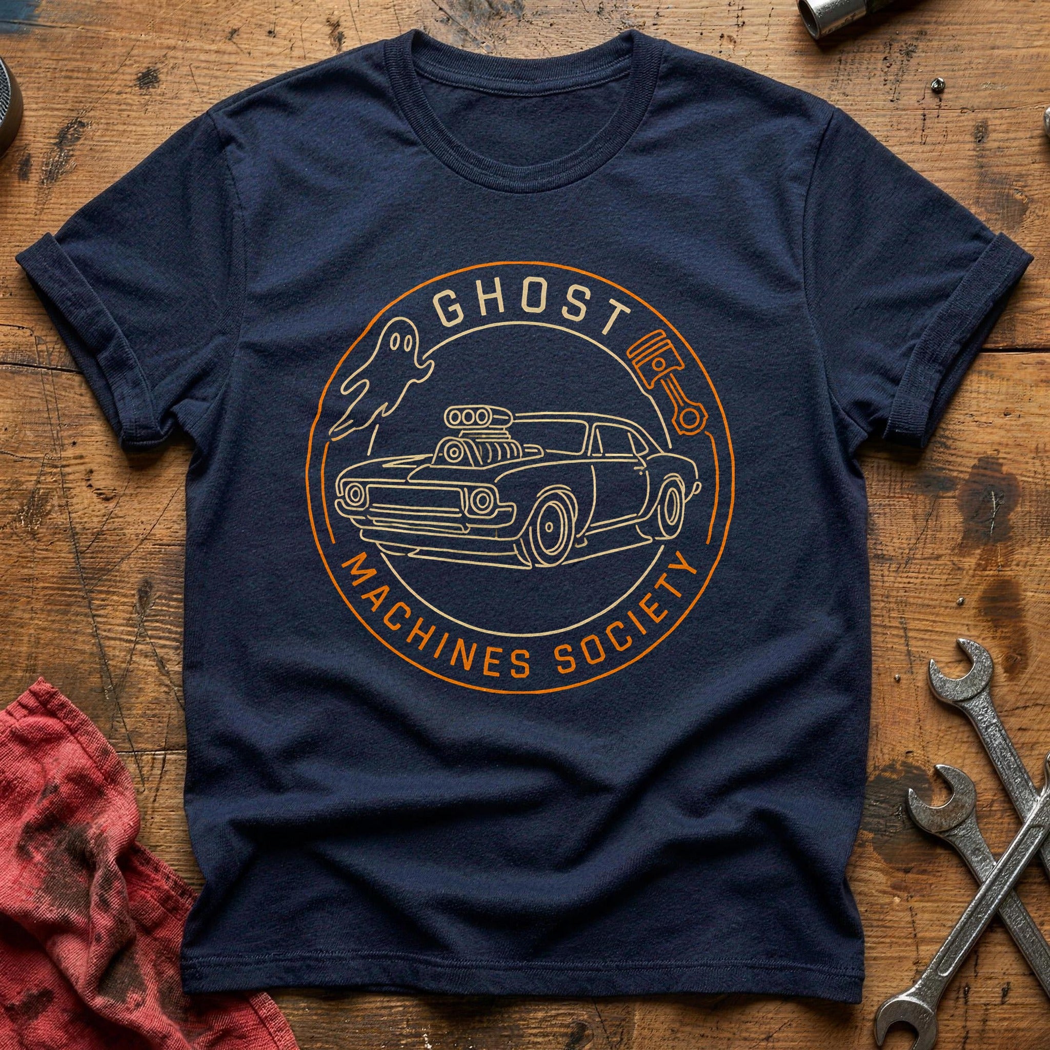 Ghost Machines Society 35 T-Shirt - Navy