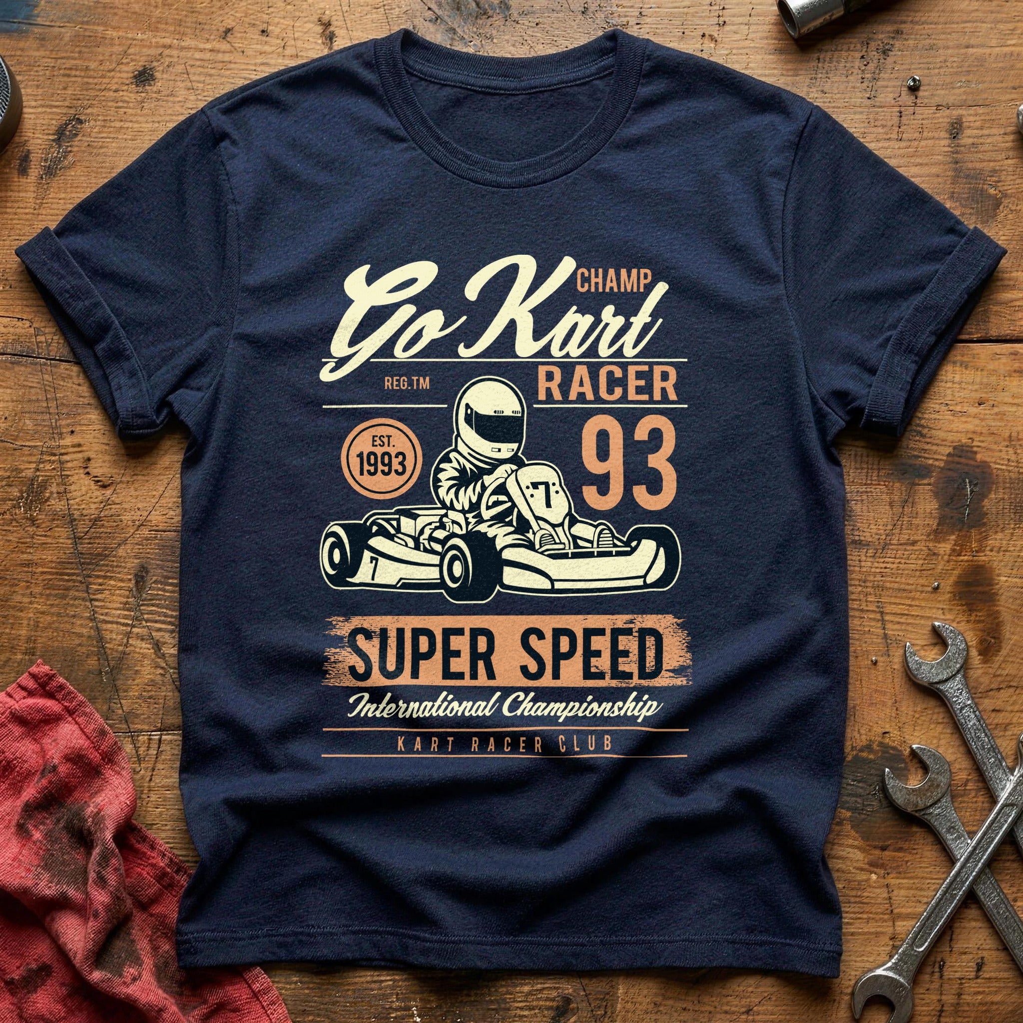 Go kart racer super speed T-Shirt - Navy