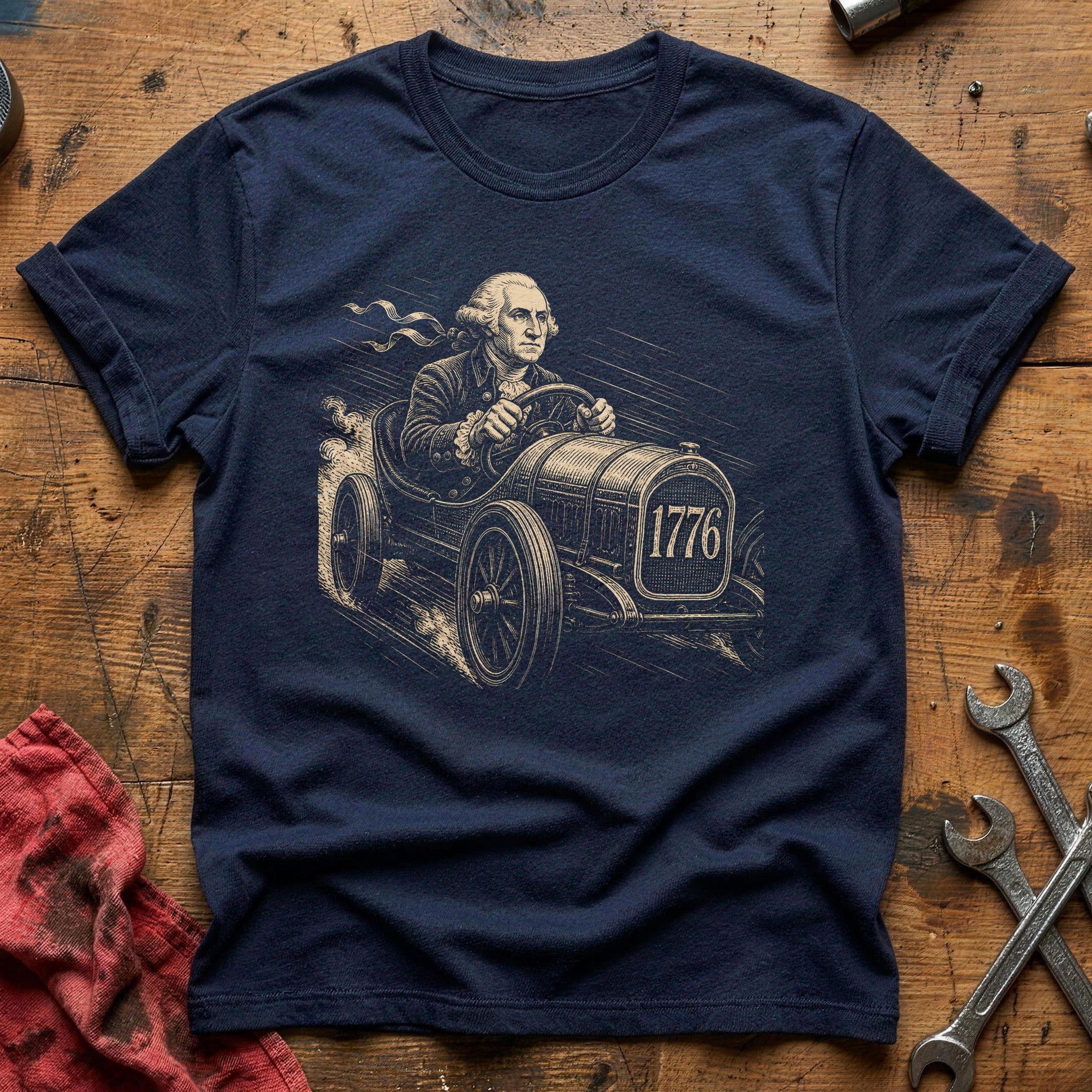 Golden Age Driver T-Shirt - Navy