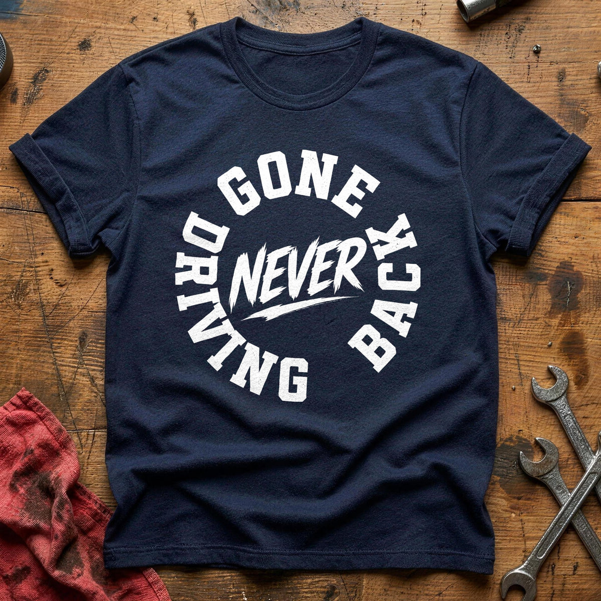 Gone Driving Never Back 74 T-Shirt - Navy