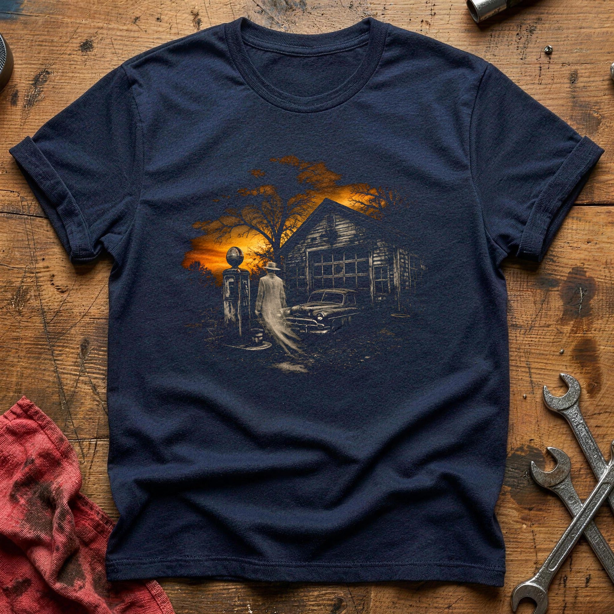Haunted Garage Ghost 21 T-Shirt - Navy