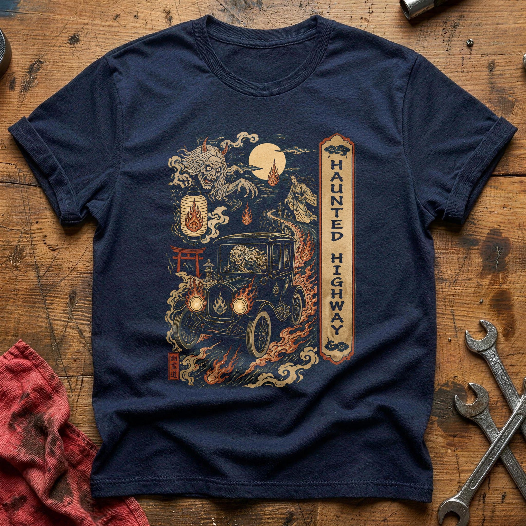 Haunted Highway 96 T-Shirt - Navy
