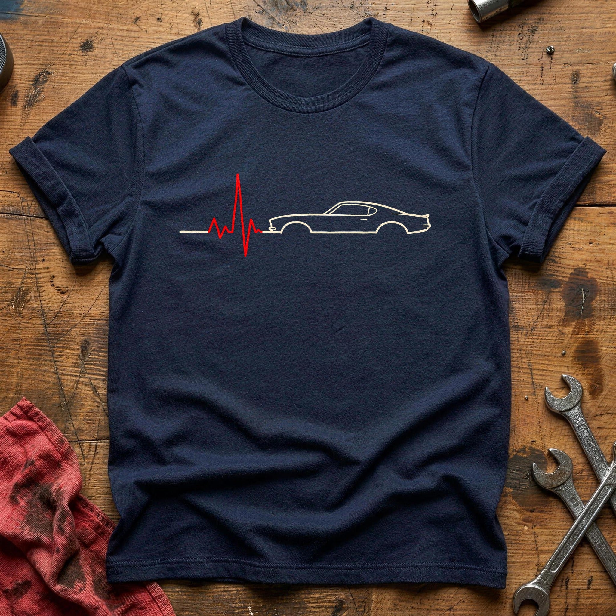 Heartbeat Shift T-Shirt - Navy
