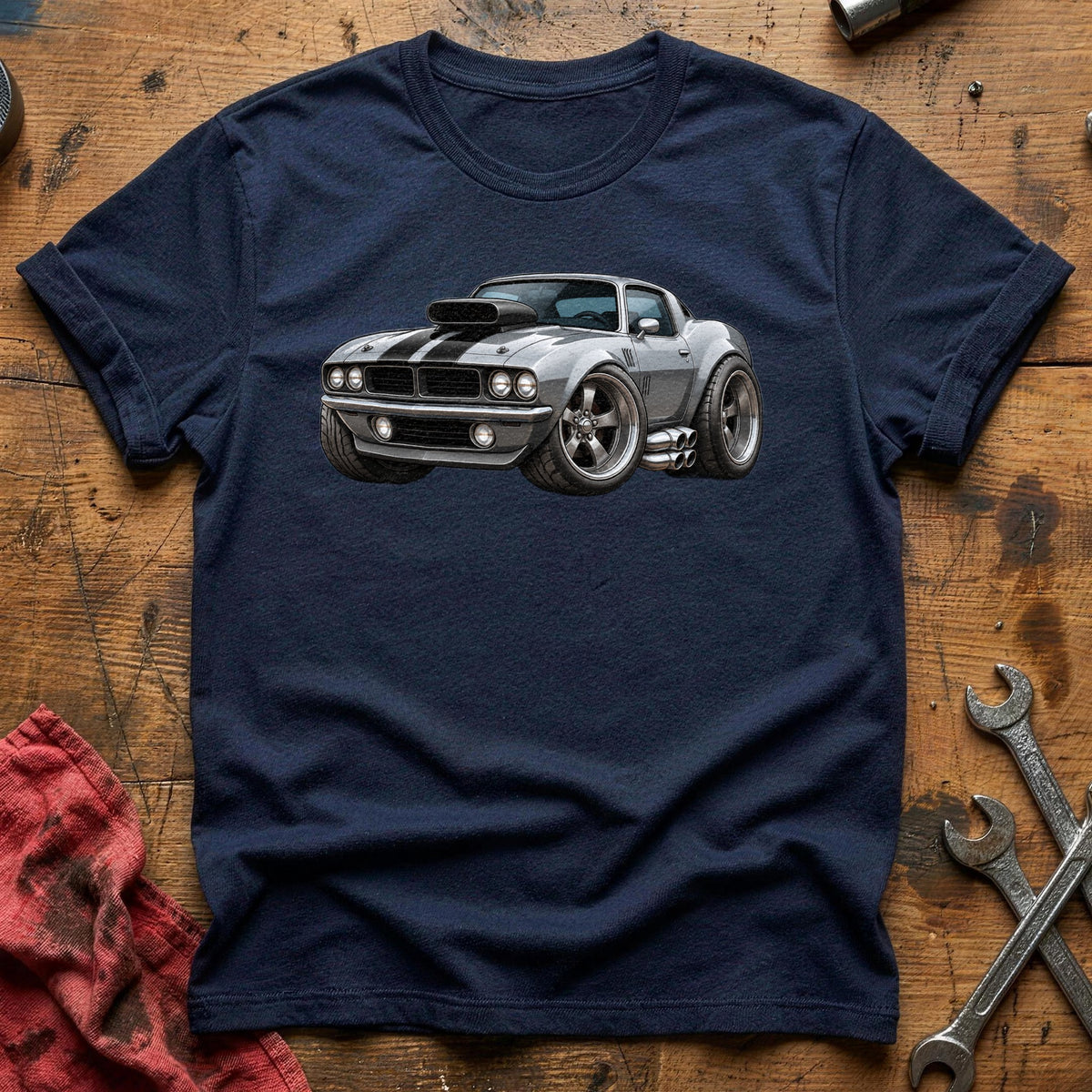 Heist Muscle Car 18 T-Shirt - Navy