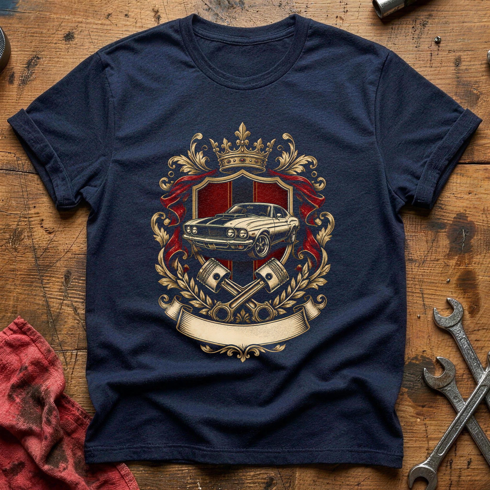 Heraldic Car 47 T-Shirt - Navy