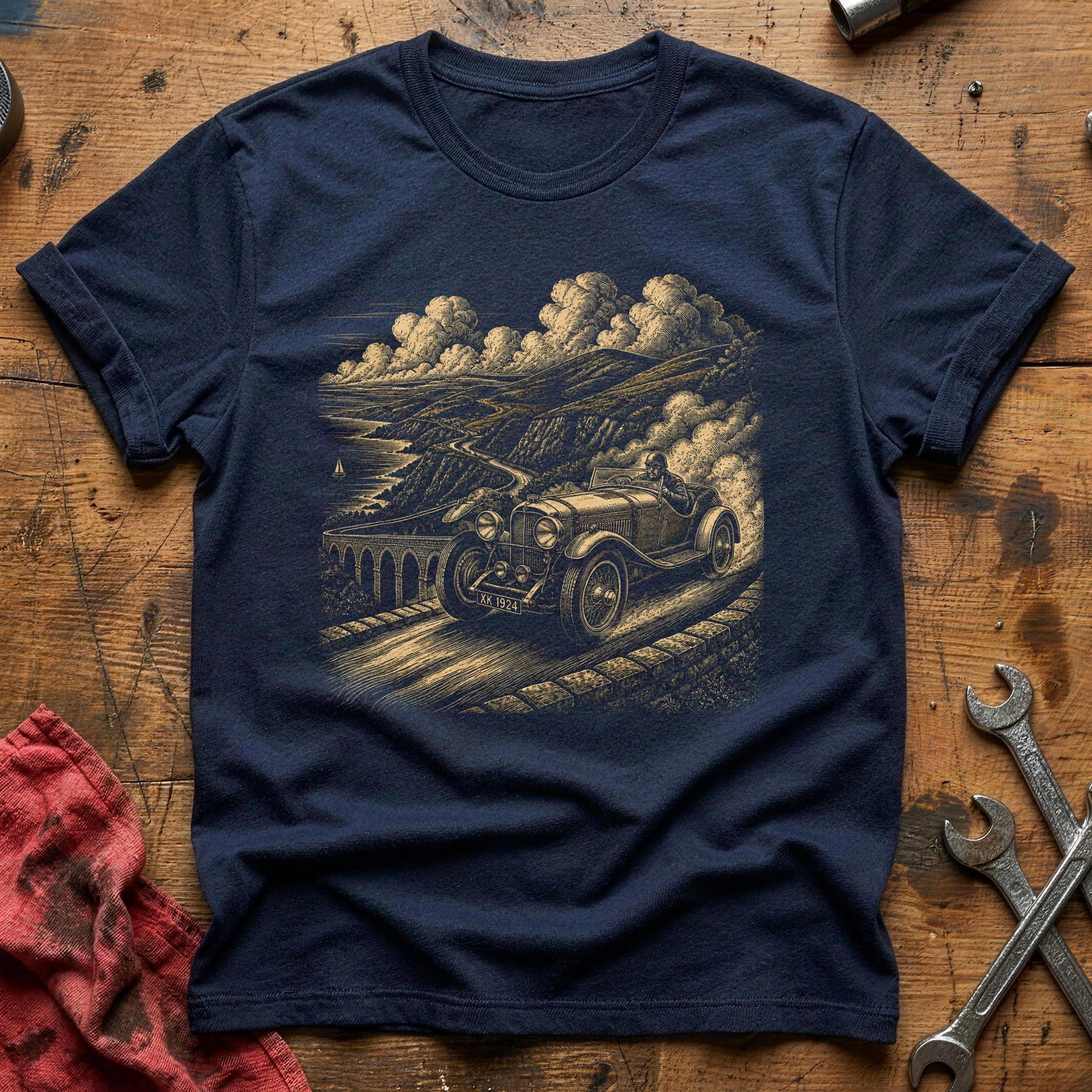 Hillside Escape T-Shirt - Navy