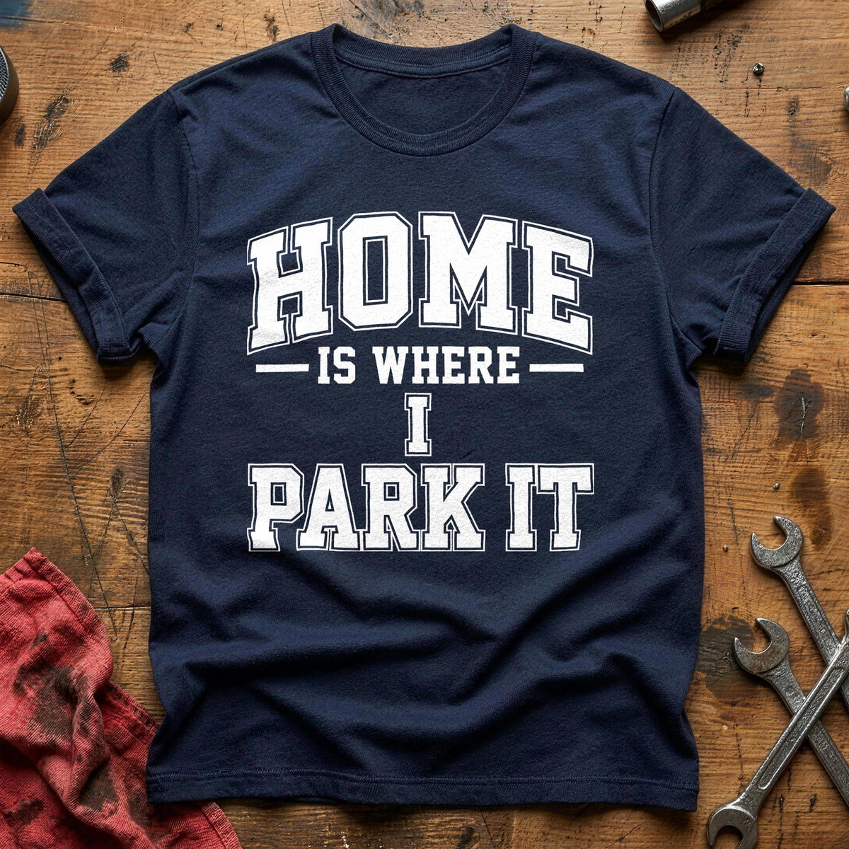 Home Is Where I Park It 56 T-Shirt - Navy