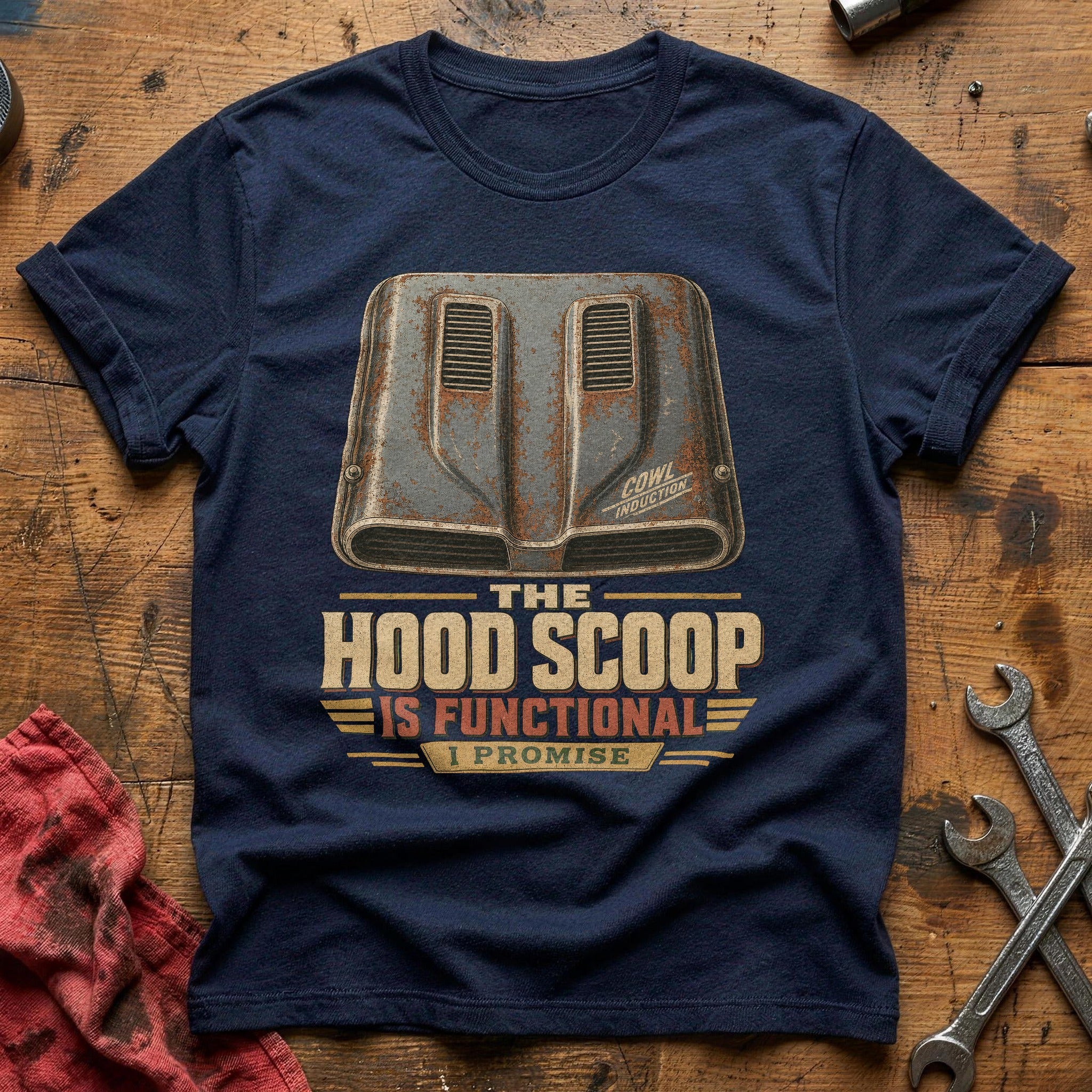 Hood Scoop Promise T-Shirt - Navy
