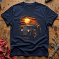 Hot Rod Sunset T-Shirt - Navy