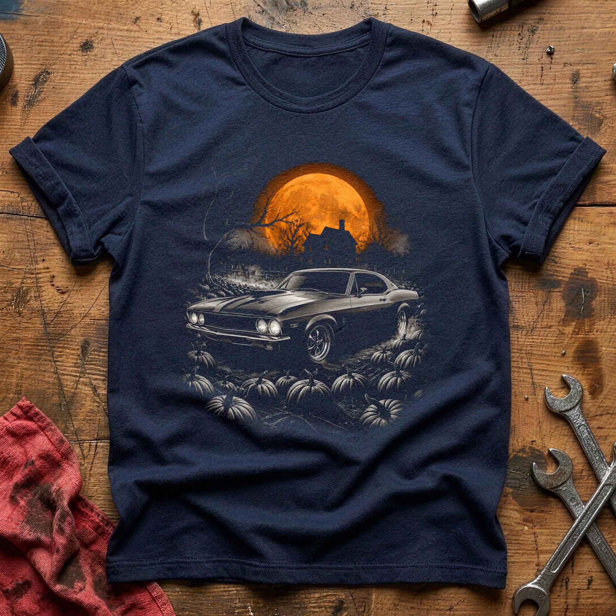 Hotrod Pumpkin Patch 79 T-Shirt - Navy