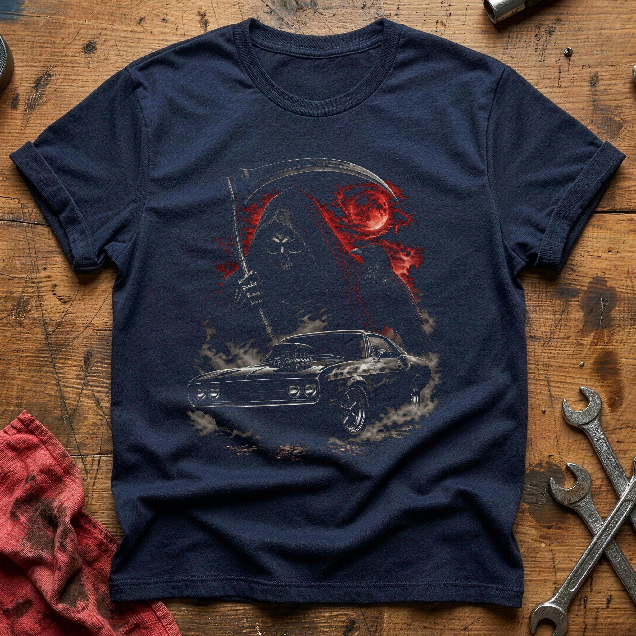 Hotrod Reaper Raven 51 T-Shirt - Navy