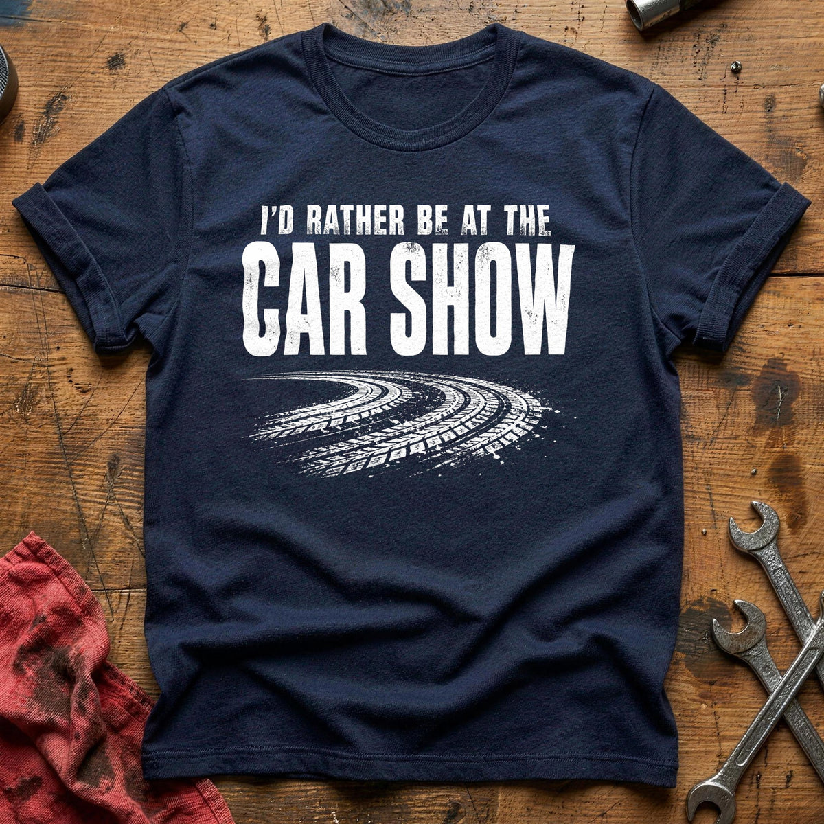 I'd Rather Be At The Car Show 85 T-Shirt - Navy