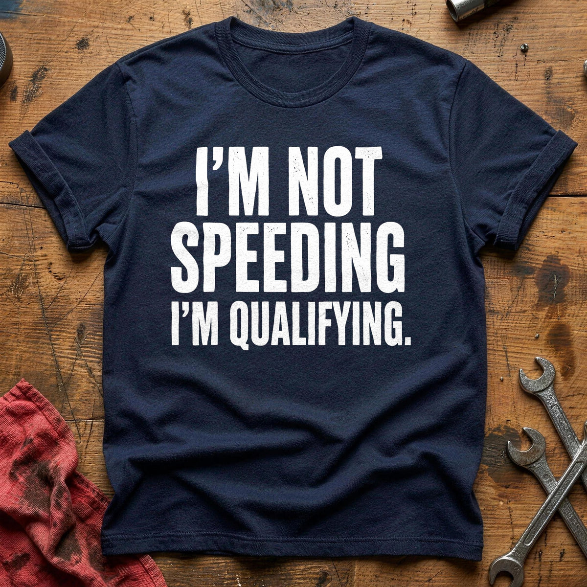 I'm Not Speeding I'm Qualifying 73 T-Shirt - Navy