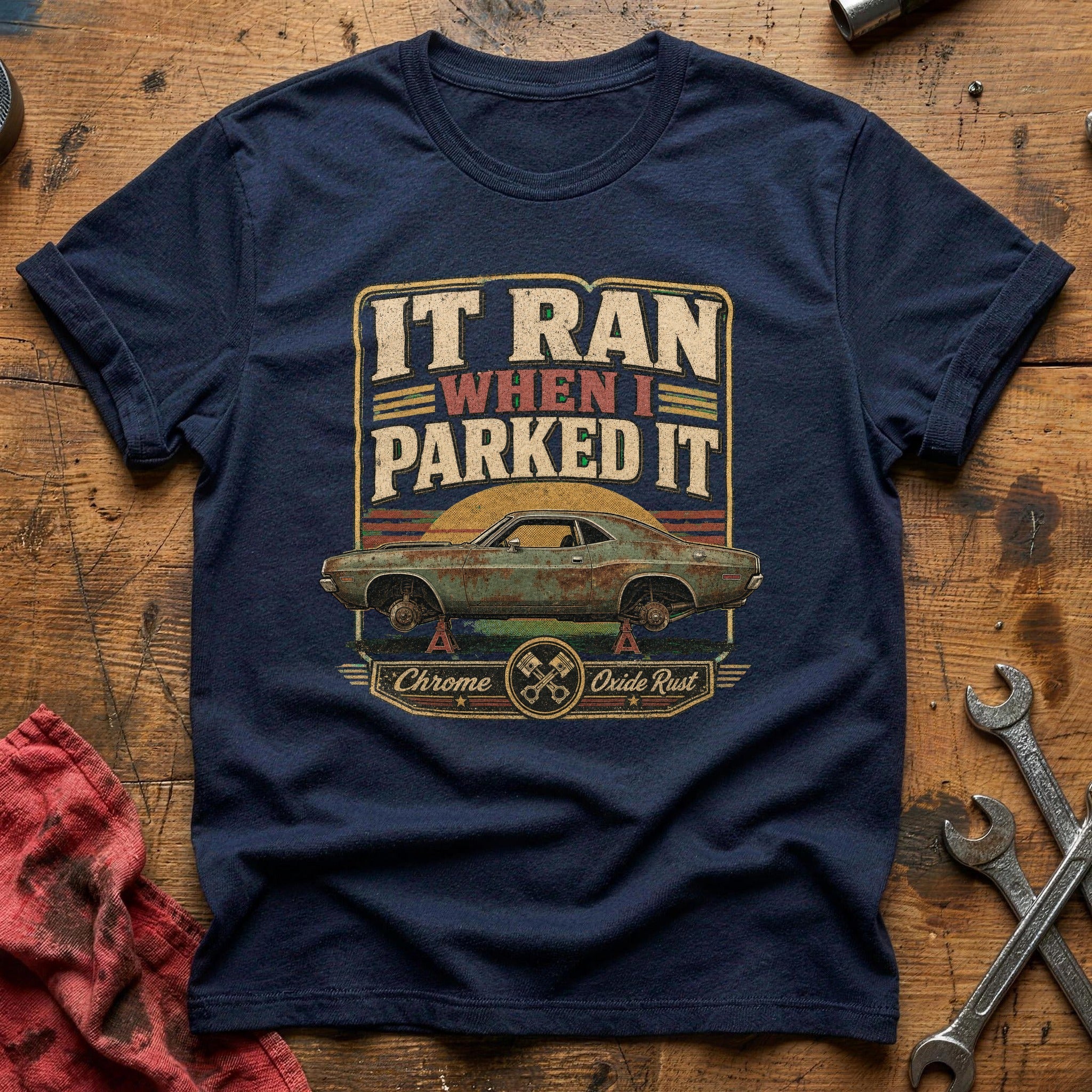 It Ran When I Parked It T-Shirt - Navy