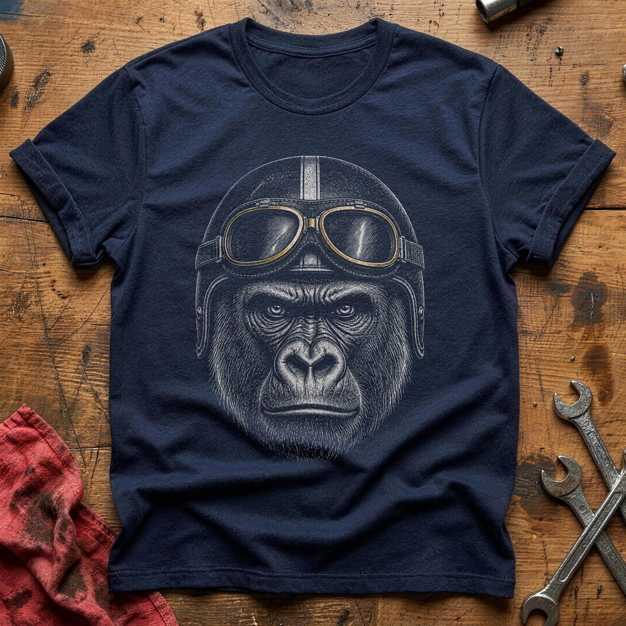 Leather & Lenses T-Shirt - Navy