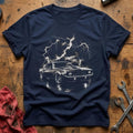 Lightning Muscle Car T-Shirt - Navy