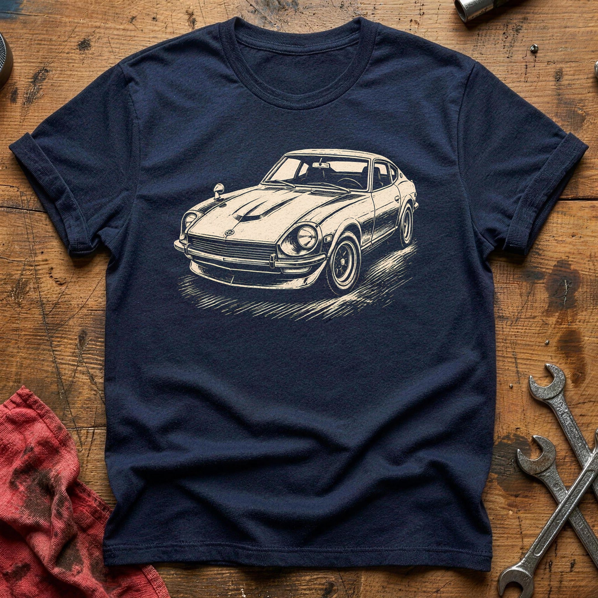 Linocut Legend T-Shirt - Navy